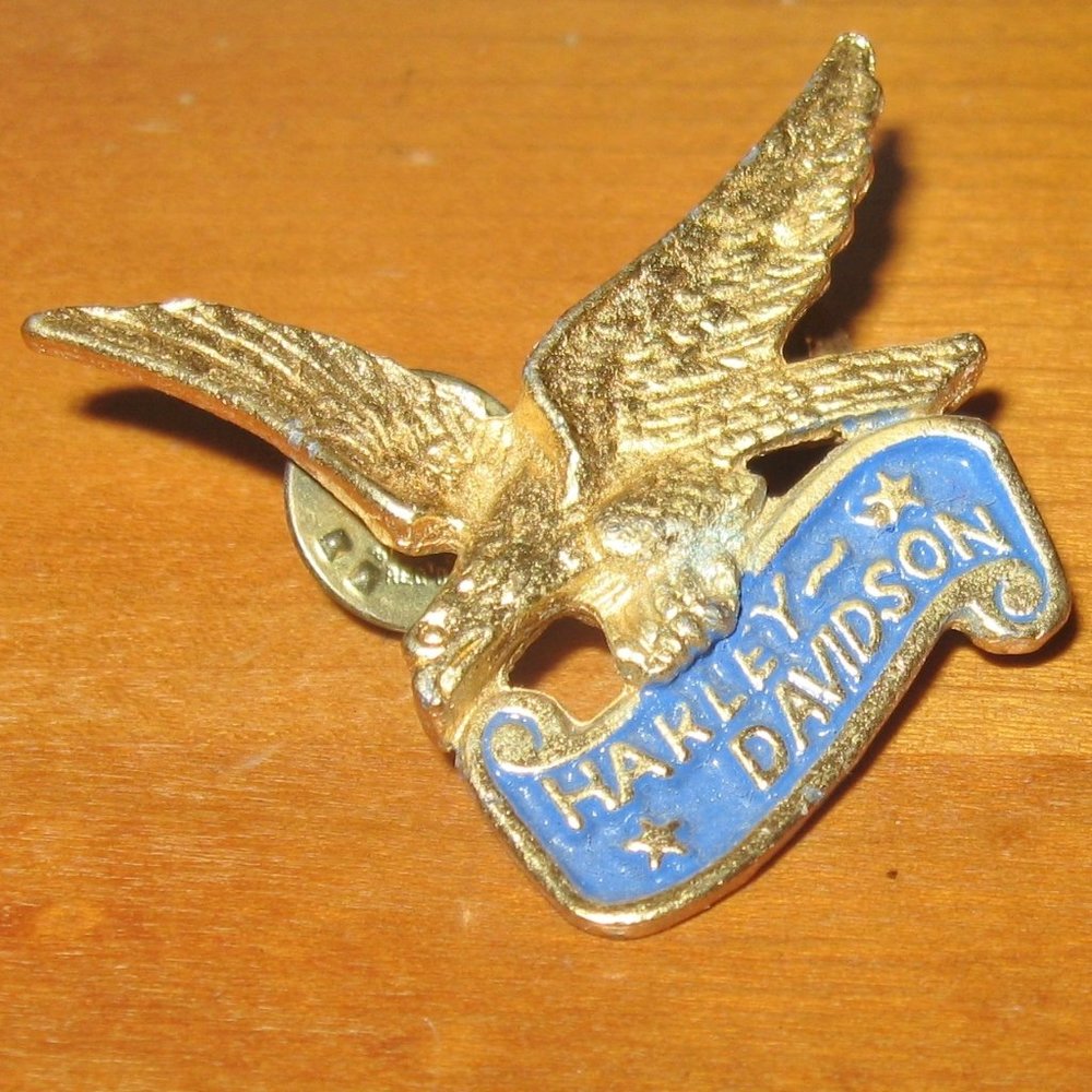 Vintage Harley-Davidson Pin Flying Eagle Harley Motorcycle Double Pin
